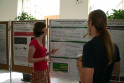 Janka Pazúriková presenting her poster at Poster competition.