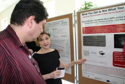 Tereza Pařilová presenting her poster at Poster competition.